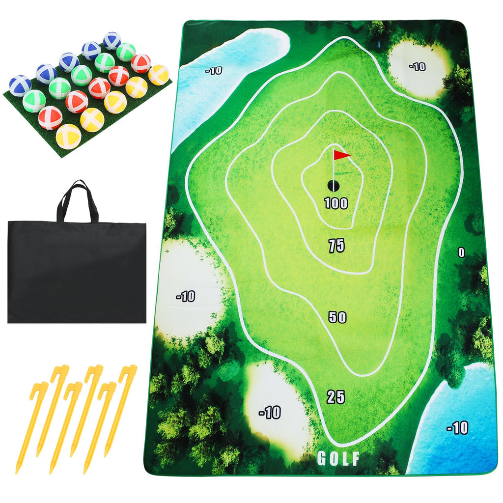 Golf Chipping Game Mat Set