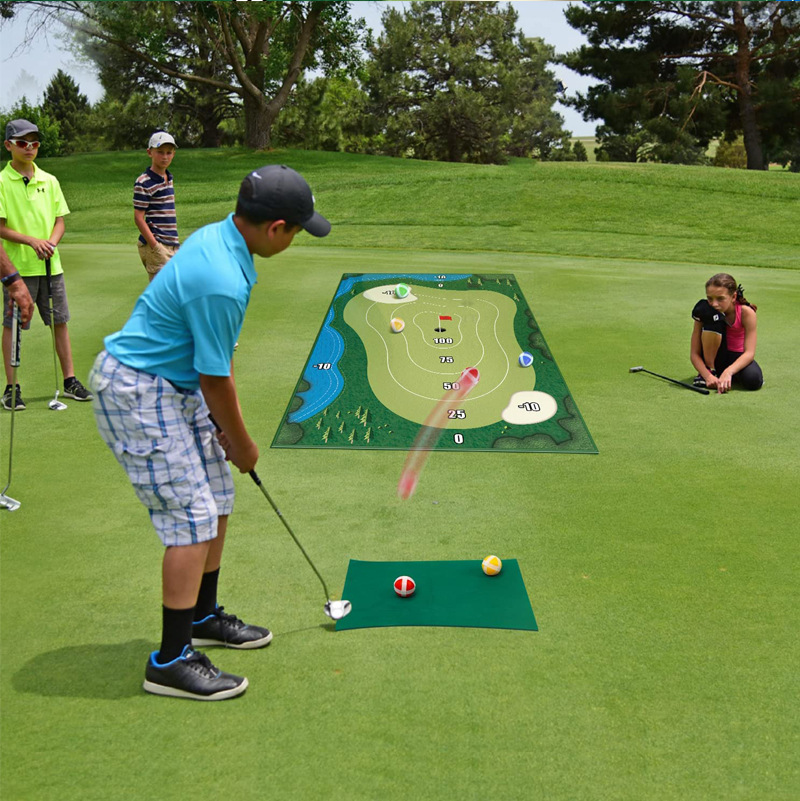 Golf Chipping Game Mat Set